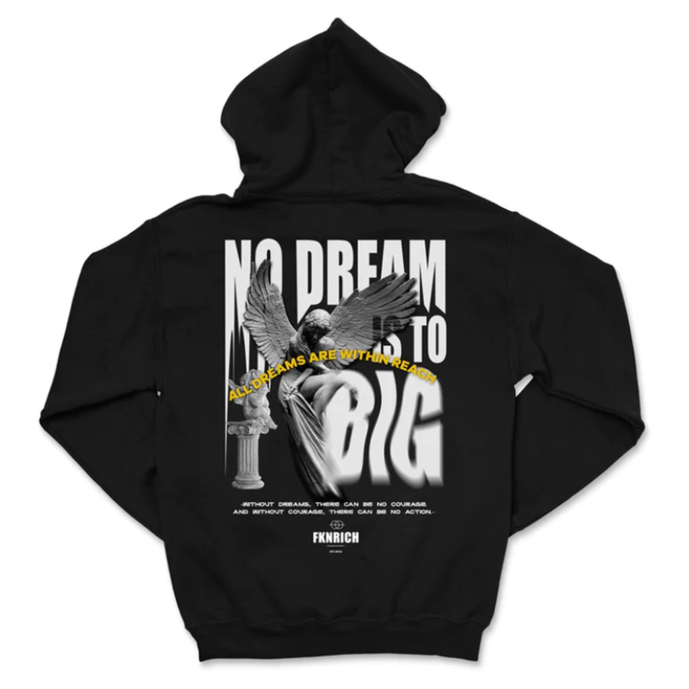 FKNRICH Dream Angels Hoodie in Black, Size XL​​​​​